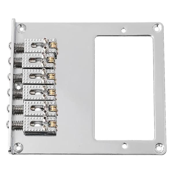 6 rullsadel 6-strängad Humbucker gitarrstall för Tele-gitarr (krom)