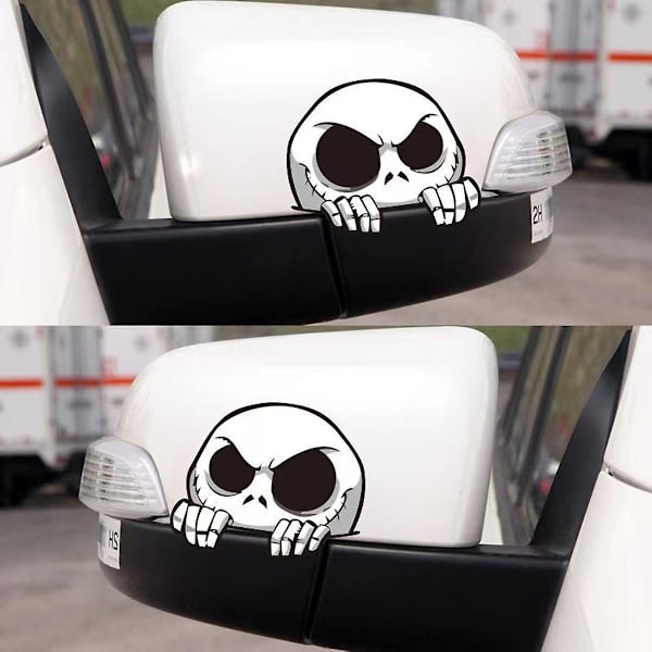 Jdm Bildekal Dörrsöm Skalle Reflekterande Rolig Sticker Fönster Cover Motorcykel Cover Scratch Dekoration| | A-LR