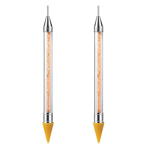 Nail Rhinestone Picker Dotting Tool, Dual-ends Nail Art Tool med akrylhandtag
