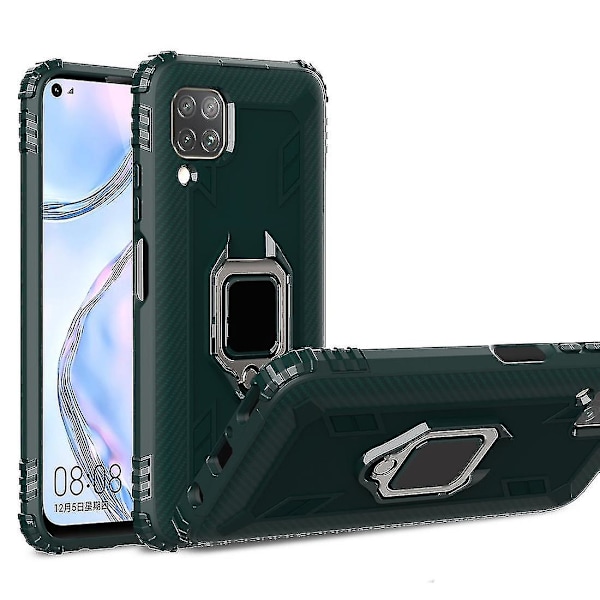 För Huawei P40 Lite Carbon Fiber Case Green