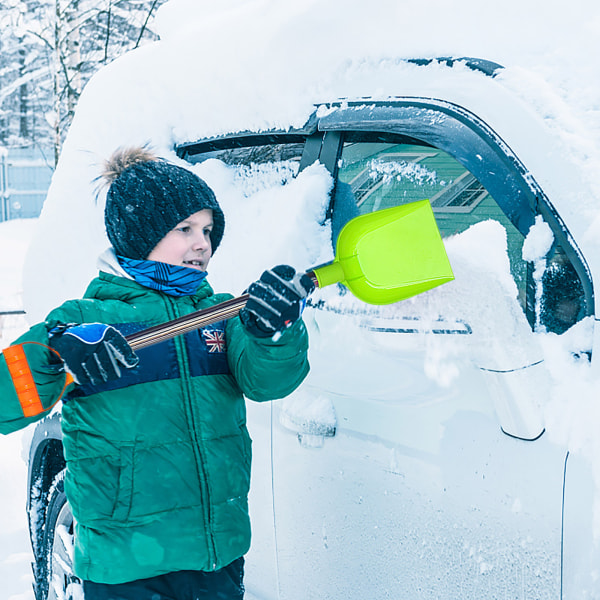 Lasten lumilapio Lasten rantalapio ruostumattomasta teräksestä valmistetulla kahvalla Fluorescent green One Size