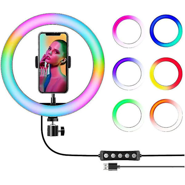 Rgb Live Fill Light Mj33 Farverigt Net Rødt Ring Lys 13-tommer Hestevæddeløb Led Film Og Tv Atmosfære Rendering Lys Muscle
