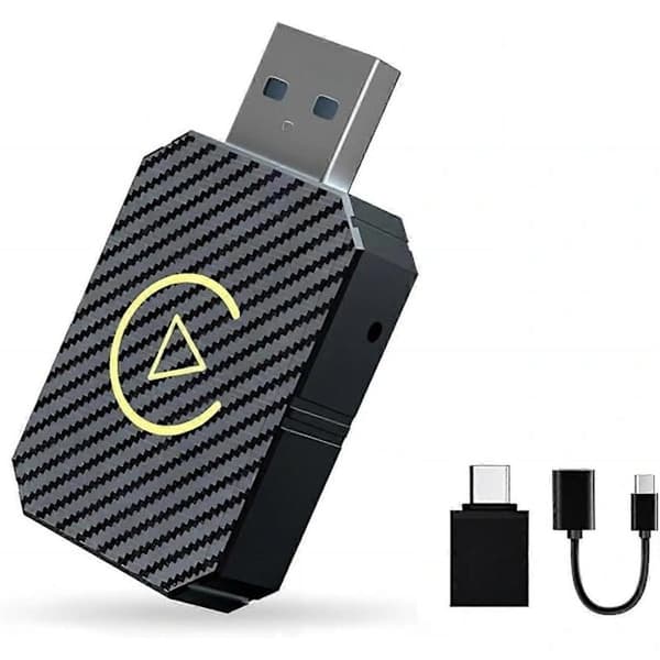 2-i-1 Trådløs CarPlay-adapter Android Auto - Smart Mini Box USB Plug and Play Rask WiFi-tilkobling Model 2