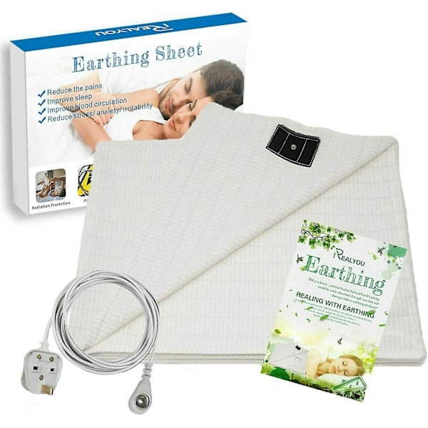 Jording Dobbeltseng Jordingsplade Shield Emf Anti Radiation Ledende stof Sengemåtte 153*203cm