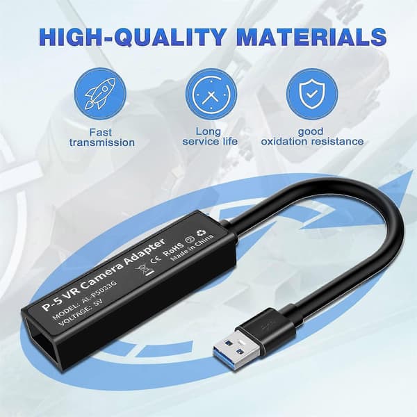 Kameraadapter for PSVR/PS5, PS VR-omformerkabel 5-konsoll, USB 3.0 VR-spilltilbehør