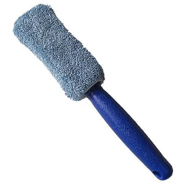 Bilvask Dekkbørste Mikrofiber Bilhjulbørste Bilvask Bilvask Med Twisted Braid Rag Wipe Bilrengjøringsprodukter| | blue