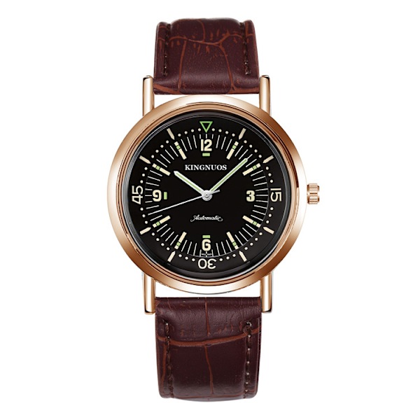 Fashion Trend Creative Student Quartz Couple -vedenpitävä watch brown band golden