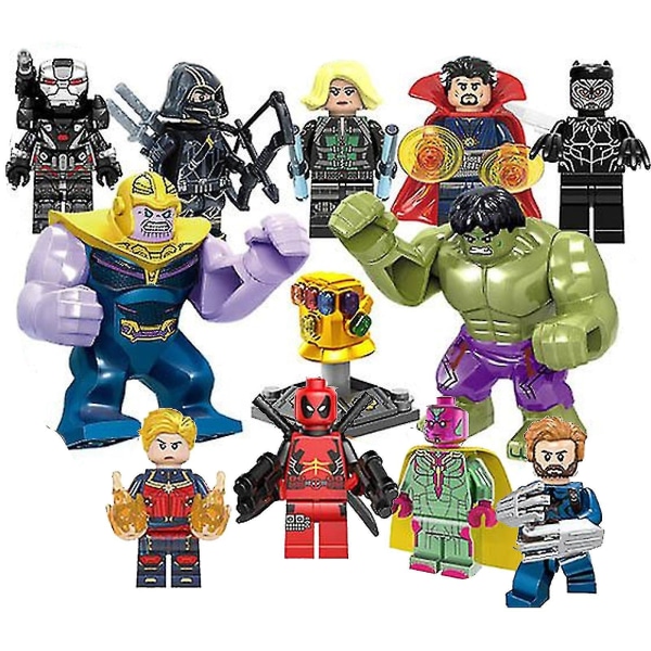 32 st Marvel Avengers Building Block Minifigures Super Hero Comic Mini Figures DC Minifigure Present för barn