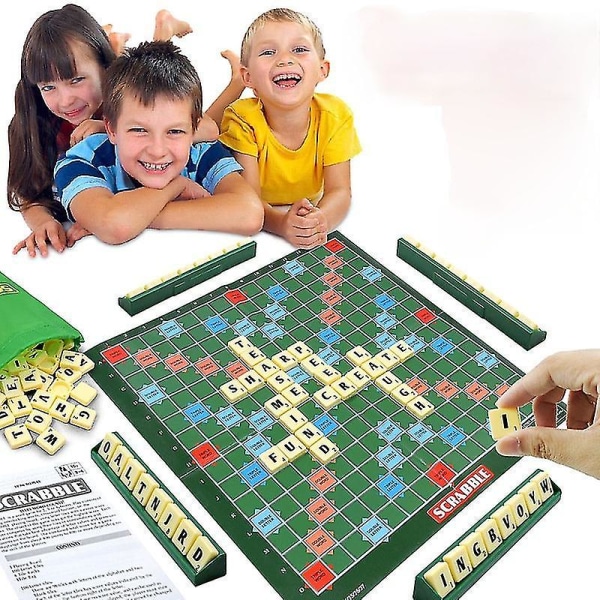 Scrabble Crossword Board stavningsspel Lär dig engelsk korsord stavningsspel Pusselspel Pedagogiskt