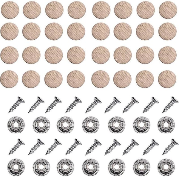 30/60 kpl auton sisätilojen kattosoljet päällinen kattokangas kiinnitysruuvi hoitokangas solki niitit kiinnityskorkki Cap Autoteollisuus - Autokiinnikkeet & amp; beige-60pcs