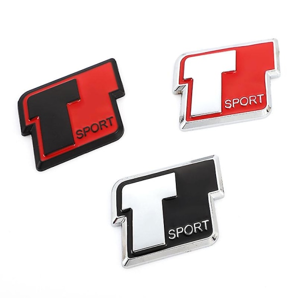 Bildekal T Sportdekaler Emblem märke Bakre bagagerumsdekaler för Toyota Rav4 Corolla Prado Tundra Highlander Hiace Venza Camry Red T Sport keychain