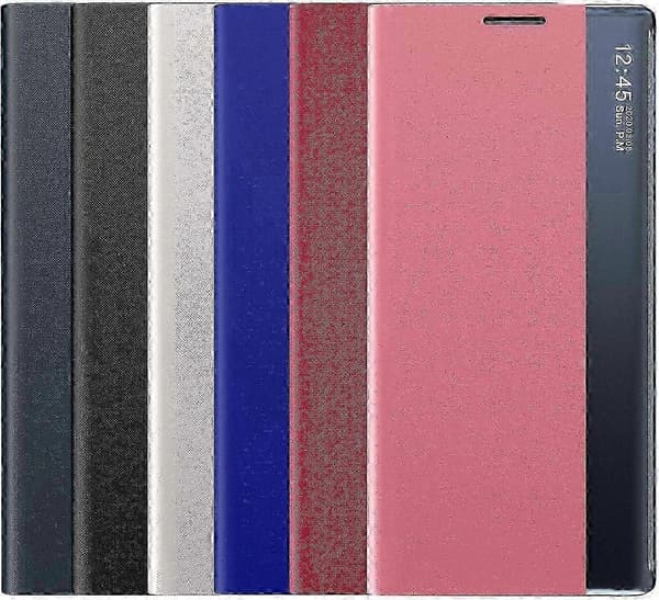 Galaxy S20 FE Premium Läder Smart View Flipfodral med Spegelfönster Pink