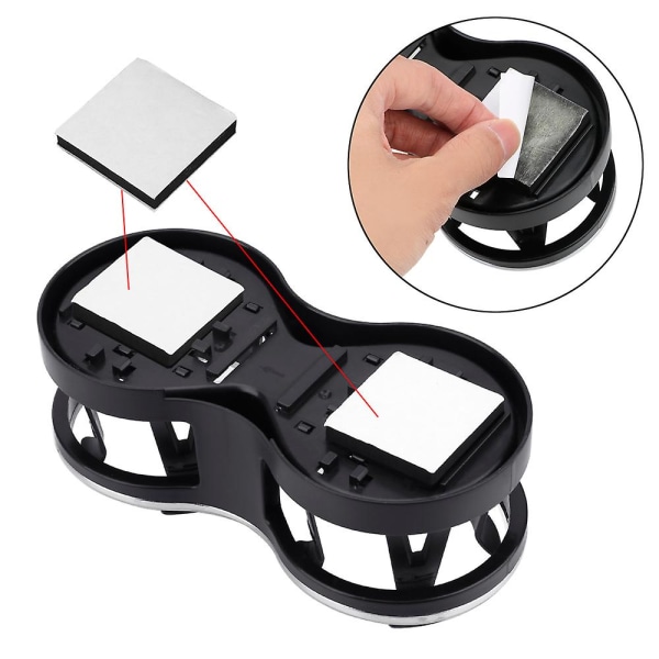 Autoon kiinnitettävä lasiteline Teekuppiteline Teline Lasit Puhelin Organizer Automukin pidike Automallinen kaksoisjuomapulloteline - Juomatelineet Cup Coaster Black
