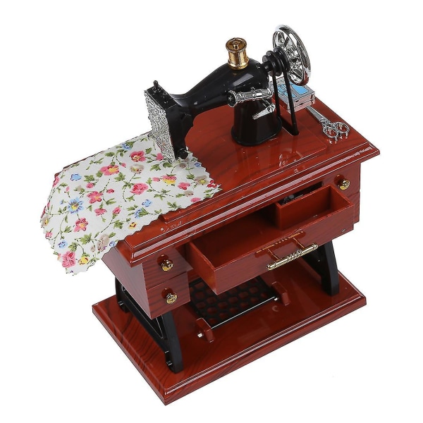 Wind Up Vintage Mini Symaskine Style Mekanisk Music Box
