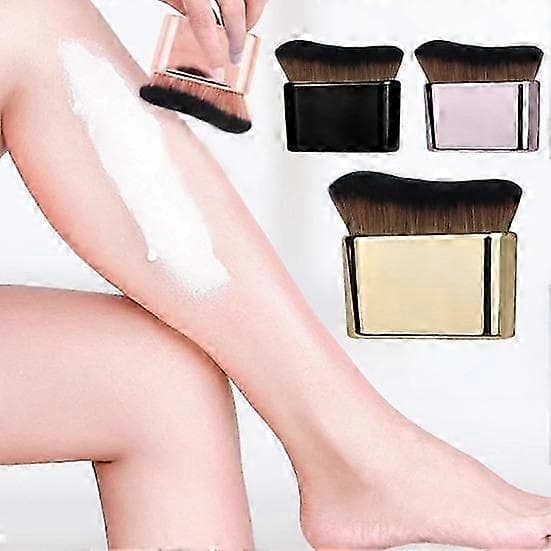 Solcreme Selvbruner Applikatorbørste Jævn Dækning Ingen Striber Multifunktionel Bred Anvendelse Makeupbørste svart