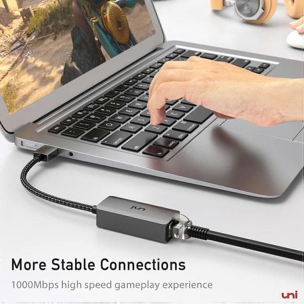 USB til Ethernet-adapter, driverfri USB 3.0 til Gigabit Ethernet LAN-netværksadapter, 100/1000 Mbps RJ45 internetadapter