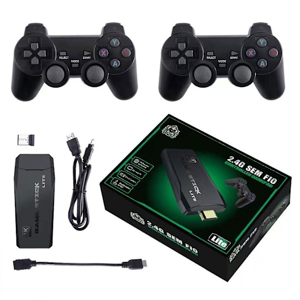 Retro 20000+ 4k Hdmi Tv Video Game Stick Retro Spelkonsol W/ 2 Trådlösa Kontroller 4k Spel Stick,