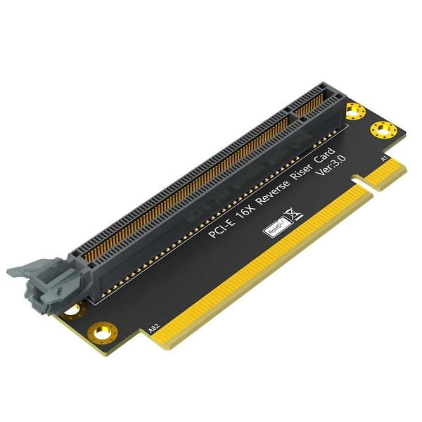 PCI-E 16X 3.0 90 asteen käänteinen uros-naaras Riser-kortti 2U-palvelimelle (asennussuunta kohti CPU:ta) Black