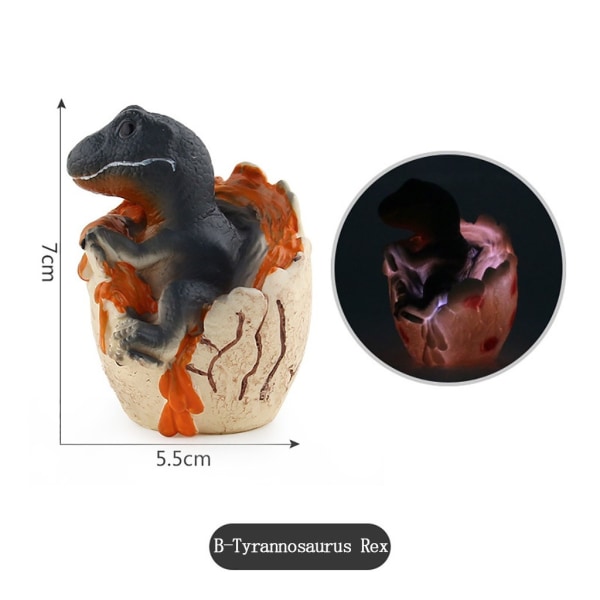 Nyhed Simulering Glødende Dinosaur Light Model Børnelegetøj Gaver As Shown