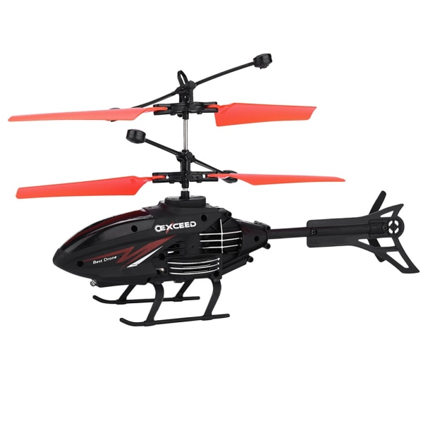 Mini RC Infrarød Induksjon Helikopter Fly Blinkende Lys Leker Julegave Red