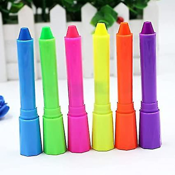 Neon Glow In The Dark Ansigtsmaling Crayons, Uv Body Black Light Glow Makeup Sticks Markører til Mardi Gras Halloween maskerader