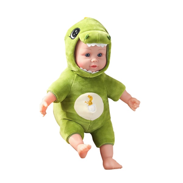 1 stk Toy World Face Doll Plys Dukke Simuleringsdukke ledsager baby Green One Size