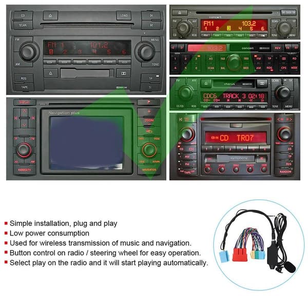 Bluetooth Lydadapter Højttaler Bil Stereo Kompatibel A2 A3 8L 8P B5 B6 B7 A6