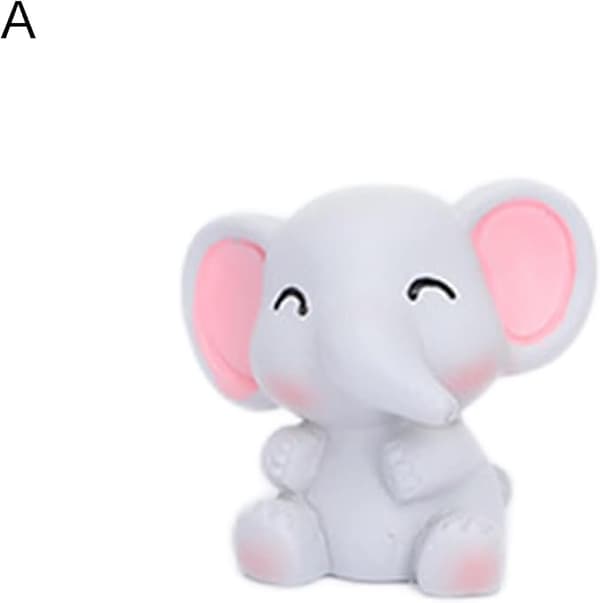 Elefantfigur Samlarobjekt Härlig Tecknad Elefant Djurskulptur Mode A