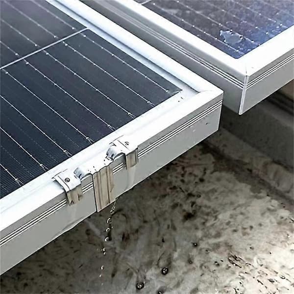 20 STK Fotovoltaisk Panel Dräneringsspänne Platt Solpanel Vattenavloppsklämma för Solpanel Dränering 30mm