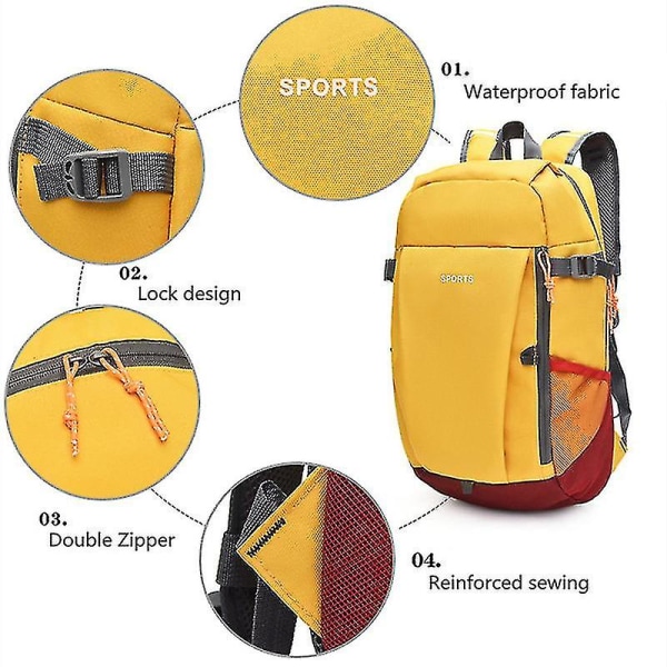 Vanntett Stor kapasitet Uformell ryggsekk Mote Kvinner Menn Reise Laptop Bag Sport Camping Ryggsekker Flerfarget ryggsekk Rose Red