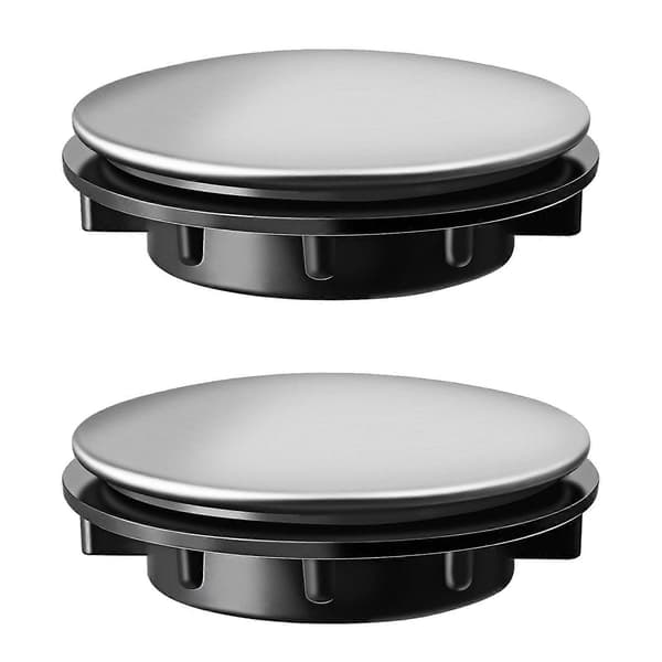 2 st diskbänkslock i rostfritt stål, diskbänkspluggar, kranhålsskydd för hemmet 2Pcs Silver