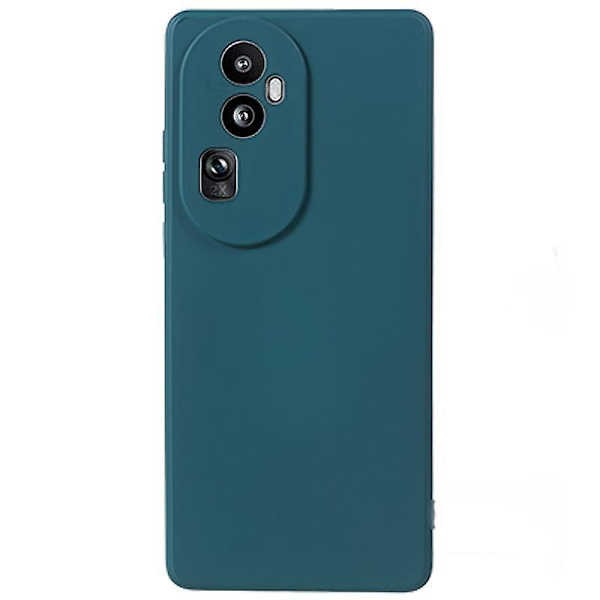 För Oppo Reno10 5G Gummerat TPU- phone case Candy Color Fiberfoder Anti- cover Army Green