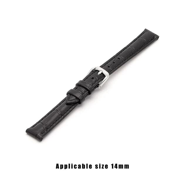 Læderurrem 14 mm - Flere farver Sort Sort