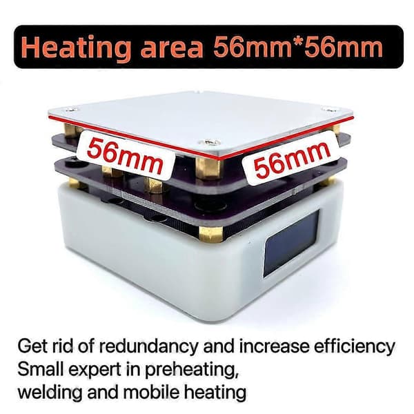 65W PD Protokoll Varmeplate Forvarmer (OLED-skjerm)