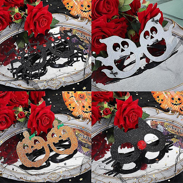 4 Pack Halloween Theme Party silmälasit Pumpkin Cat Spider Ghost lasit Halloween Party Sisustus