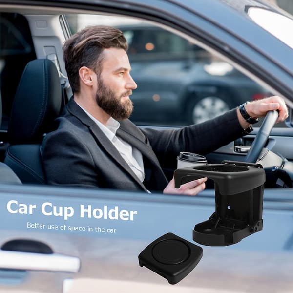 Universal Bilkopp Dryckeshållare Stöd Bil Interiör Fällbar Dryckeshållare Vattenflaskställ Ersättningstillbehör| | Beige