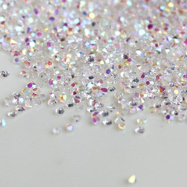 Micro rhinestones, glass crystals, Zircon MultiC MultiColor NR 9 - Blå rainbow
