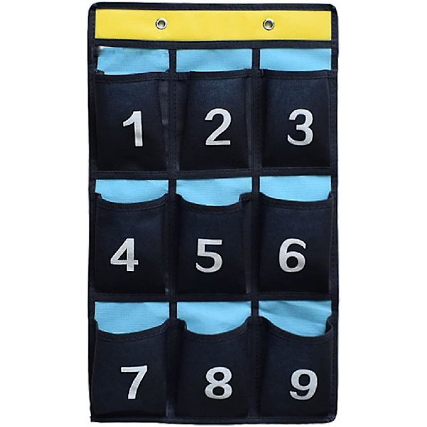 Numeroitu organizer Luokkahuoneen taskutaulukko matkapuhelimille Laskimien pidikkeet Sininen (36 taskua) 9 Pockets