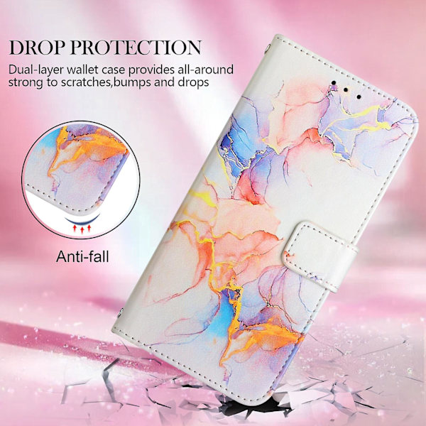 Case till Oppo Find X5 Pro Cover Wallet Marble Magnetic Case C3