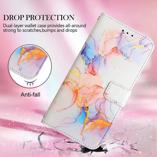 Taske til Oppo Find X5 Pro Cover Wallet Marmor Magnetic Læder Taske C3