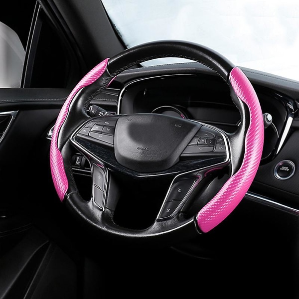 2st Universal Carbon Fiber Car Rat Booster Cover Non Slip Rat Cover Auto Inredning Tillbehör| | Pink