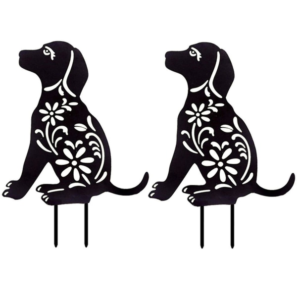 2 stk Nye Hundehageinnsatser Dekorative Utendørs Yards Arts Plen Patio Ornamenter