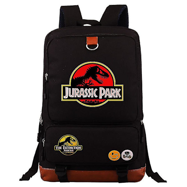 Jurassic World & Park Ryggsäck: Slitstark resväska för bärbar dator - ryggsäck, budbärare, skolväska med axelremmar för karaktärer och skolmaterial 1