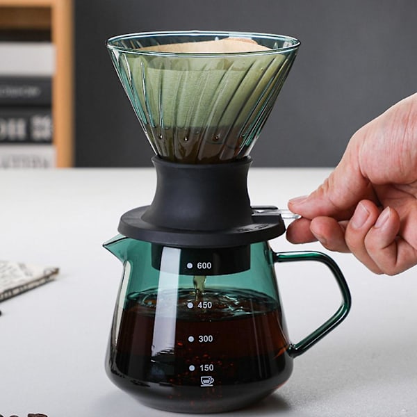 Nedsænkningsdrypper Switch Glass V60 Hæld over kaffemaskine V-form kaffedrypper og filtre V02
