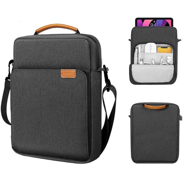 Tablet Etui Notebook 9-11 Tommer, Laptop Skuldertaske til Ipad Galaxy Tab Mørkegrå