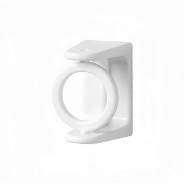 Självhäftande gardinstångsfäste 2-pack 360° rotation Hög vidhäftning Skadefri för kök badrum väggmontering one size