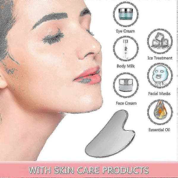 Gua Sha, Gua Sha-sten i rustfrit stål, opgraderet Guasha til ansigt, Guasha