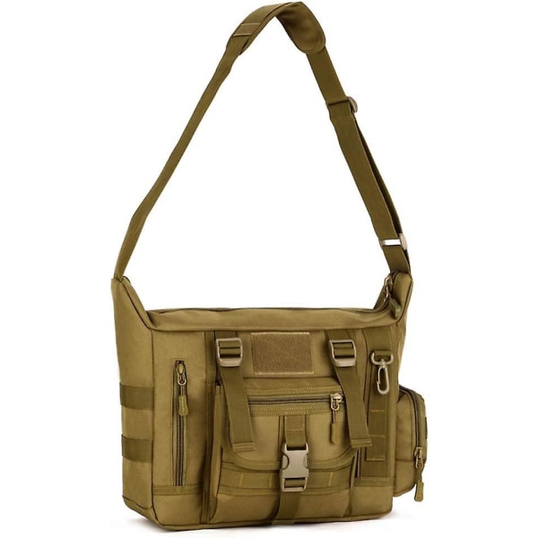 Tactical Crossbody Bag Stor Vattentät Laptop Pack Casual Military Shoulder Bag Grön