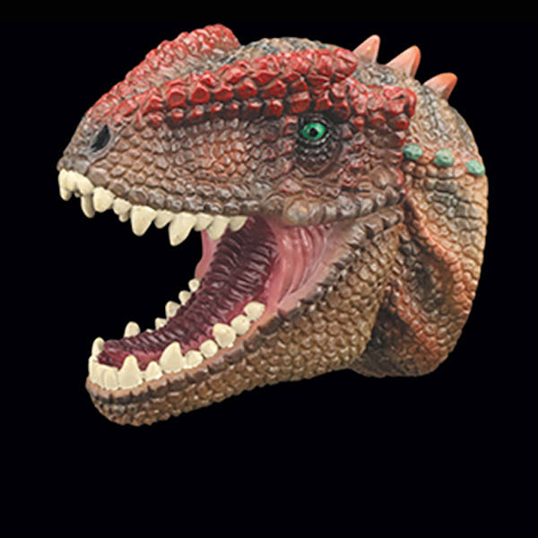 Dinosauriehanddockor Rollspel Realistiska Spinosaurus-huvudhandskar Mjukleksak colorful