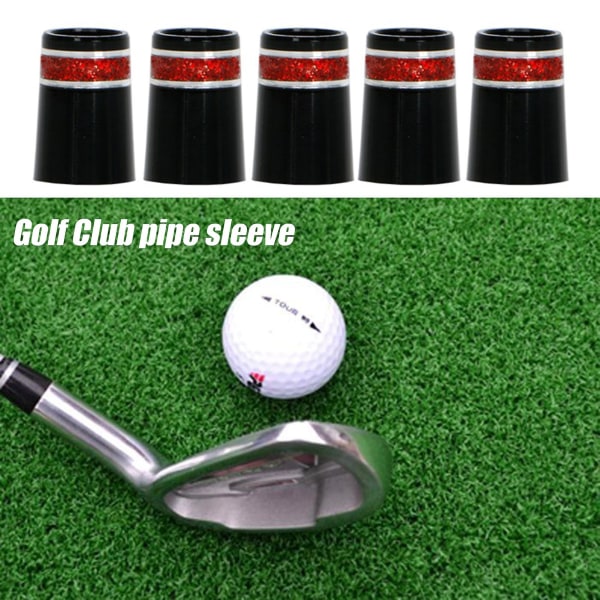 Farfi 10 stk Tough Golf Ferrule Letvægts Kompakt Glitter Design Golf Jern Ferrule Til Sport